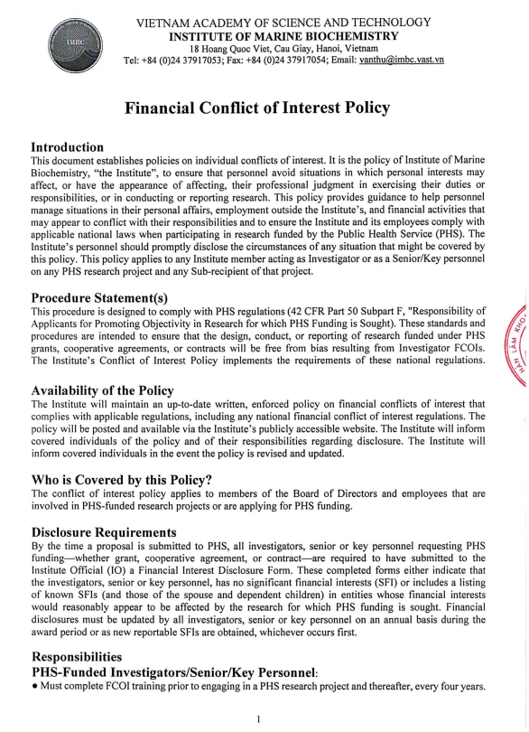 Finacial Policy 1 